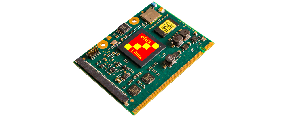2. ábra. SBC: az F&S EFUS SBC eszköze TTL/RGB interfészen keresztül alkalmas TFT-panel közvetlen meghajtására, de a szimultán megjelenítést is támogatja az LVDS és HDMI/DVI kimenetekre kapcsolt eszközökön 2. ábra. SBC: az F&S EFUS SBC eszköze TTL/RGB interfészen keresztül alkalmas TFT-panel közvetlen meghajtására, de a szimultán megjelenítést is támogatja az LVDS és HDMI/DVI kimenetekre kapcsolt eszközökön